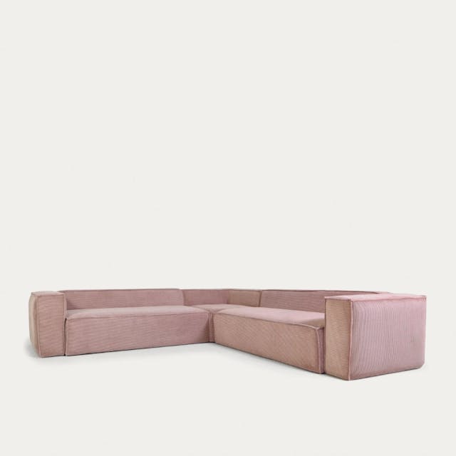 Blok 6-Sitzer Ecksofa pink